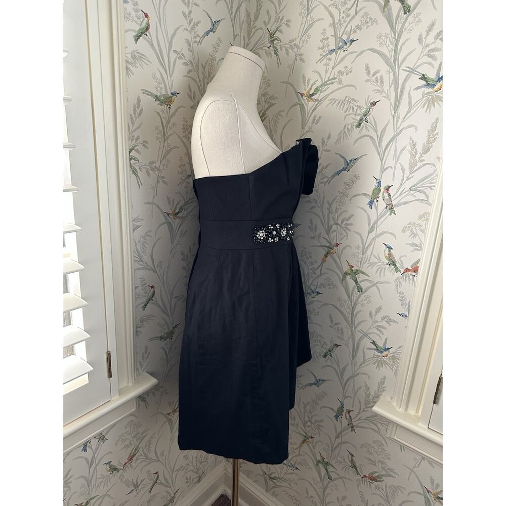 Lilly Pulitzer Crystal Black Late Night Toile Underlay Beaded Waist Dress Size 6 - Picture 3 of 8